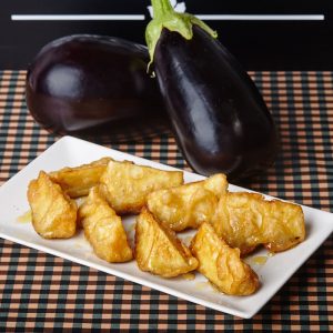 Tempura d'albergínia